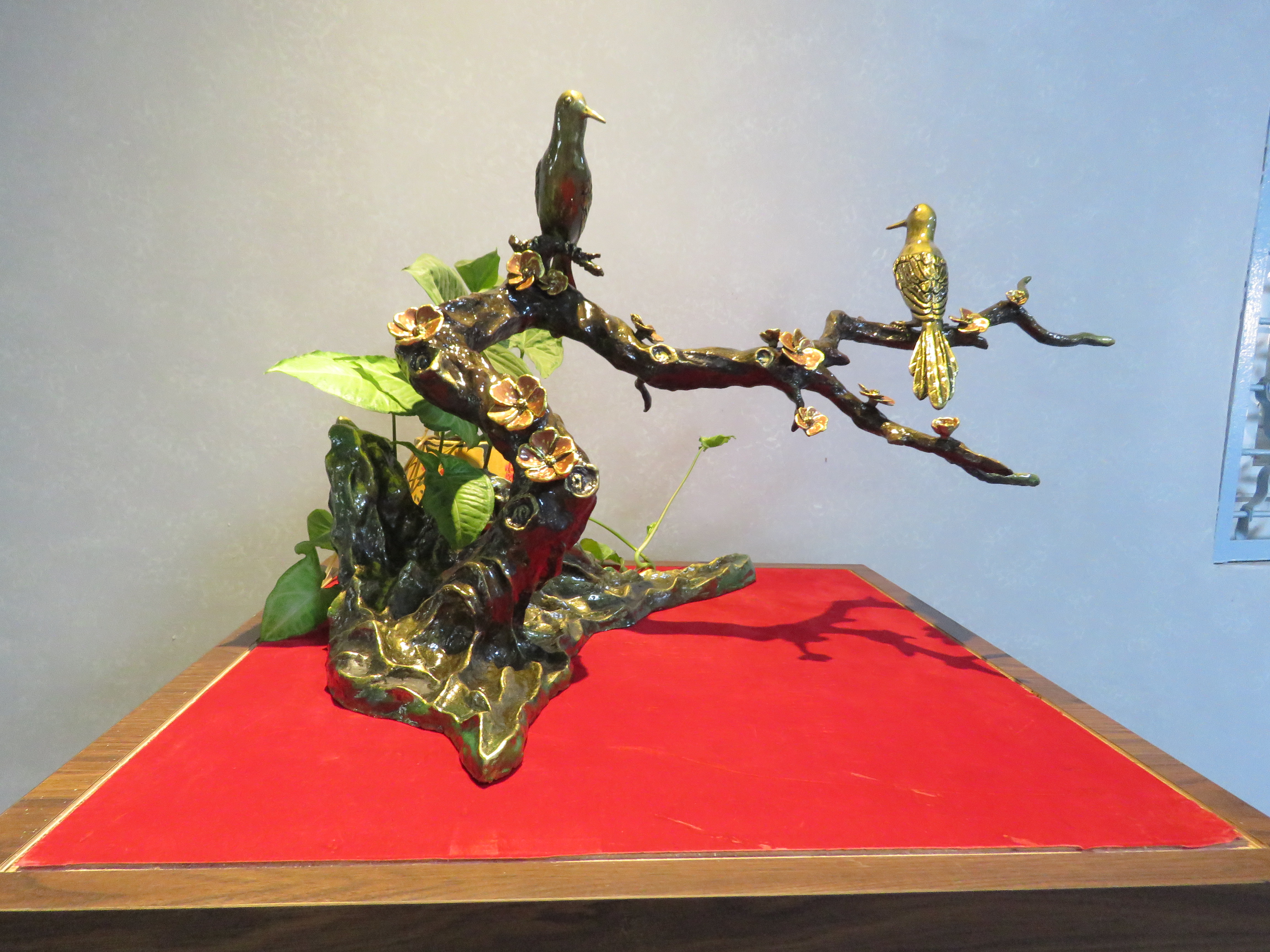 作品「喜上梅梢」獲得第二名